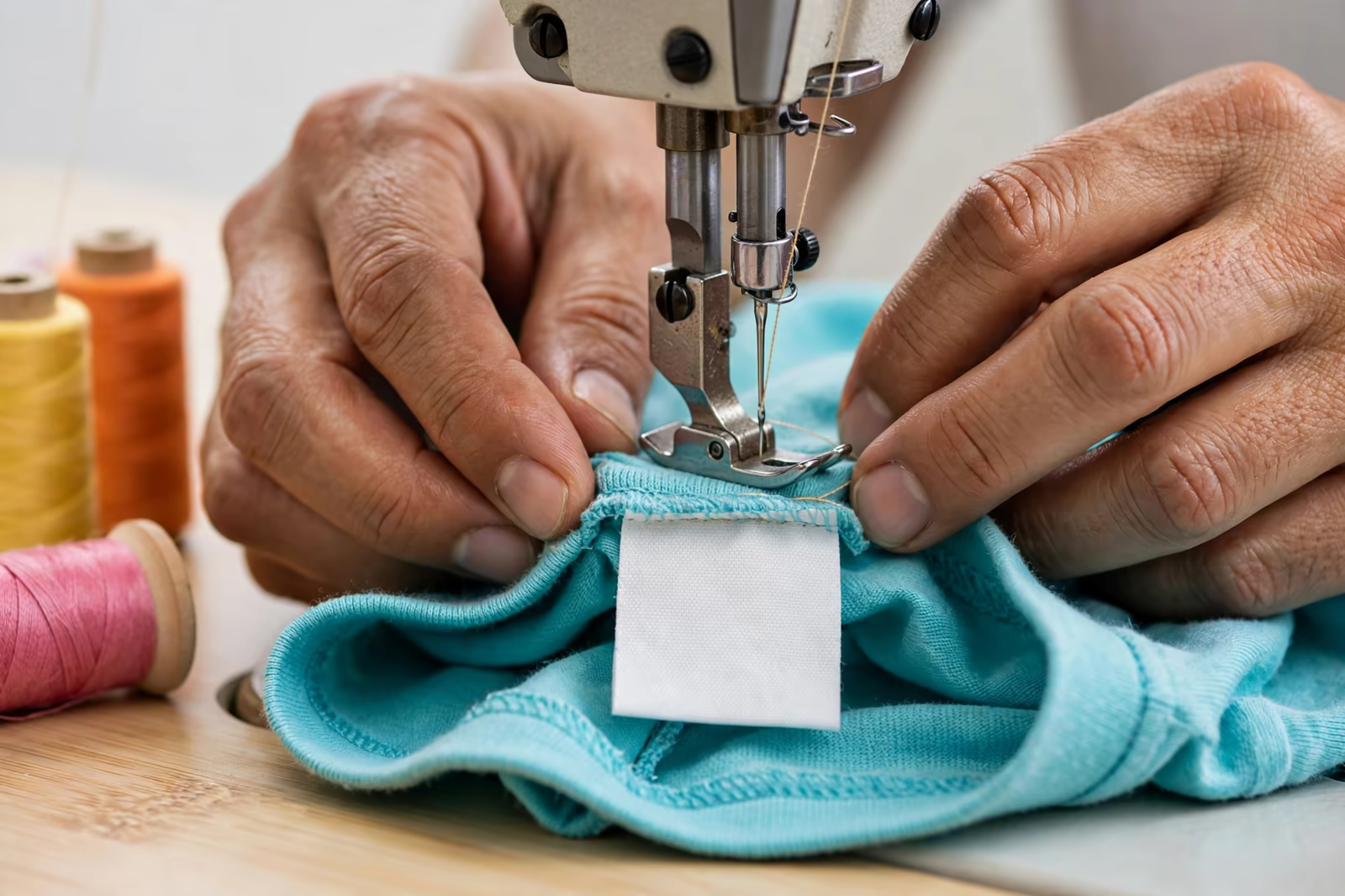 Tracking and care labels sewn into childrens garments