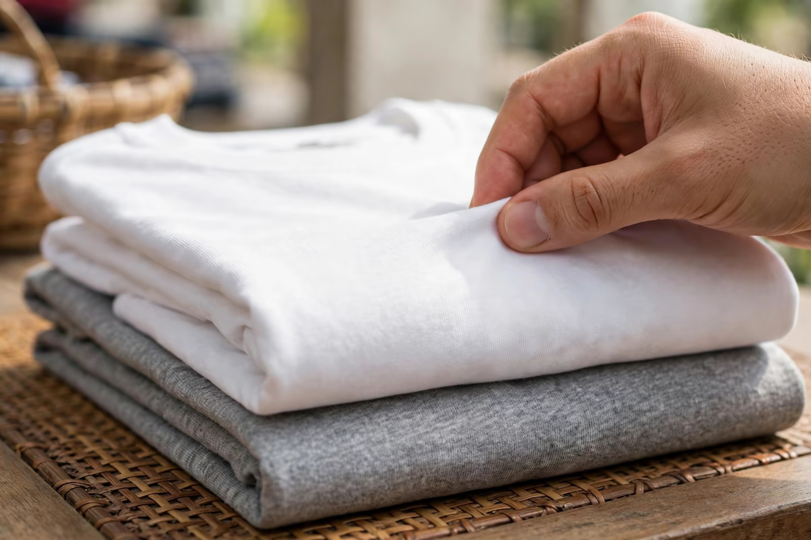 Combed ring spun cotton t-shirts with a smooth surface