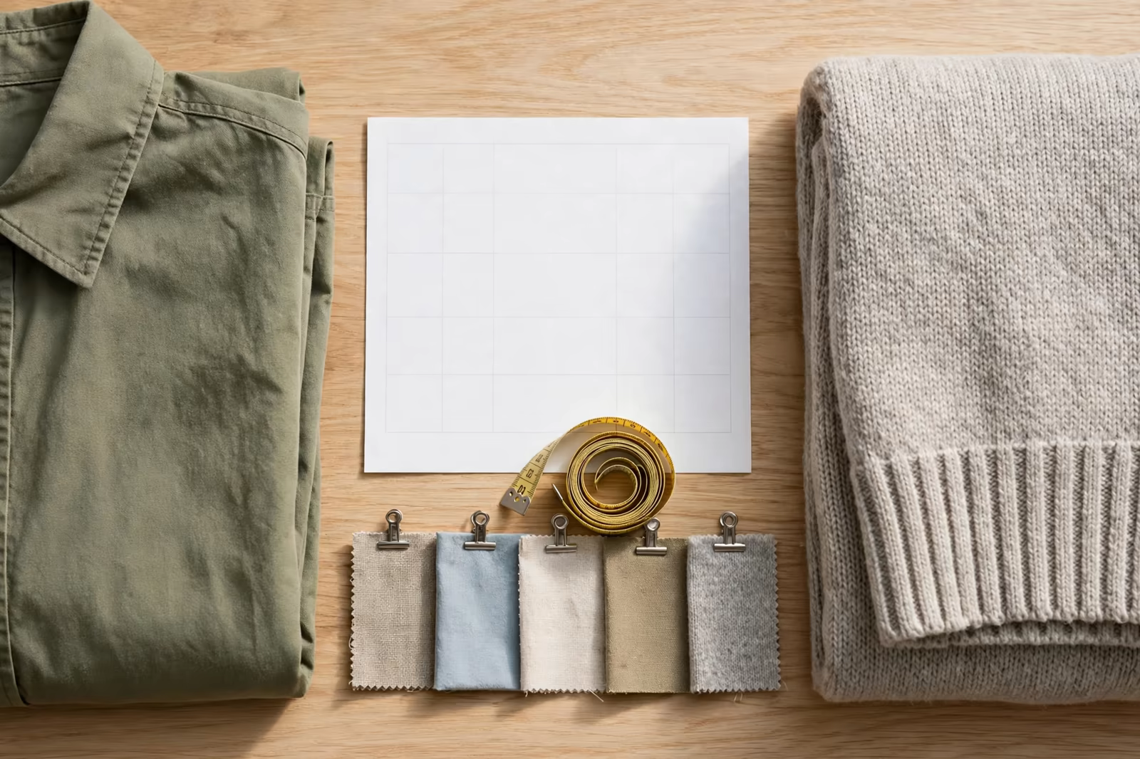 Garments with specification sheet and swatches in Bangladesh