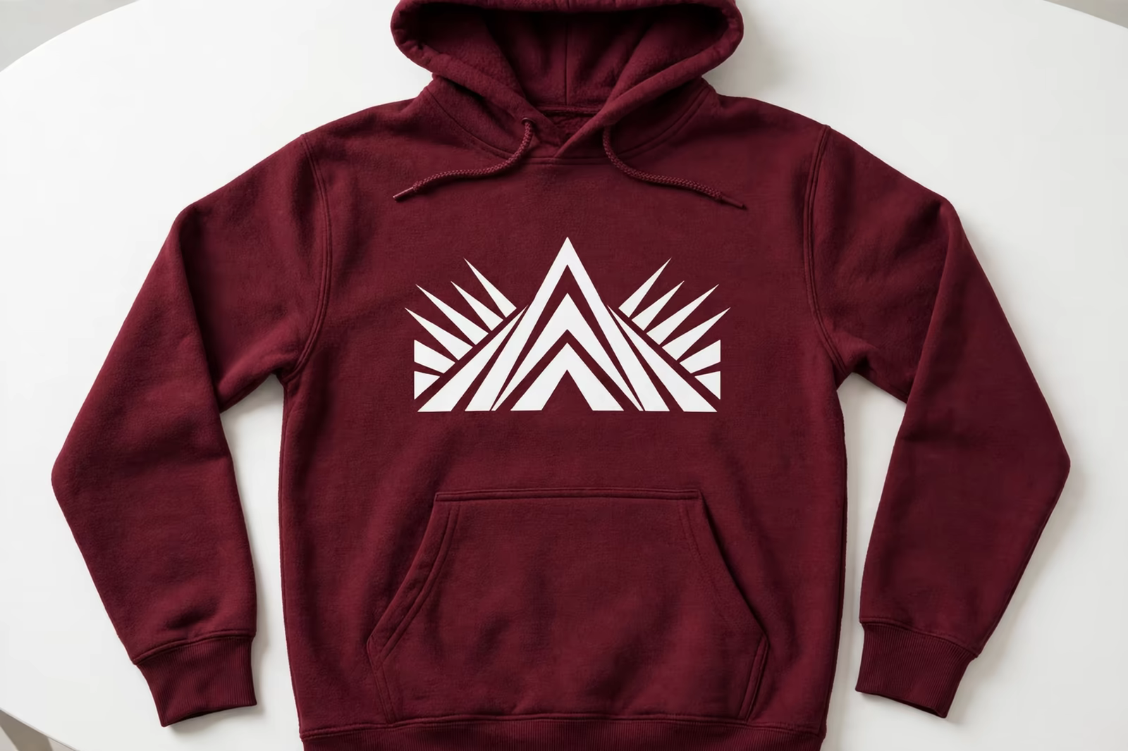 Hoodie chest print placed above the kangaroo pocket in Bangladesh