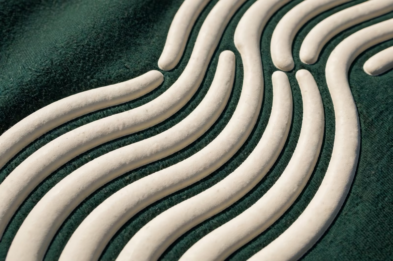 Raised puff print effect close view from a manufacturer in Bangladesh