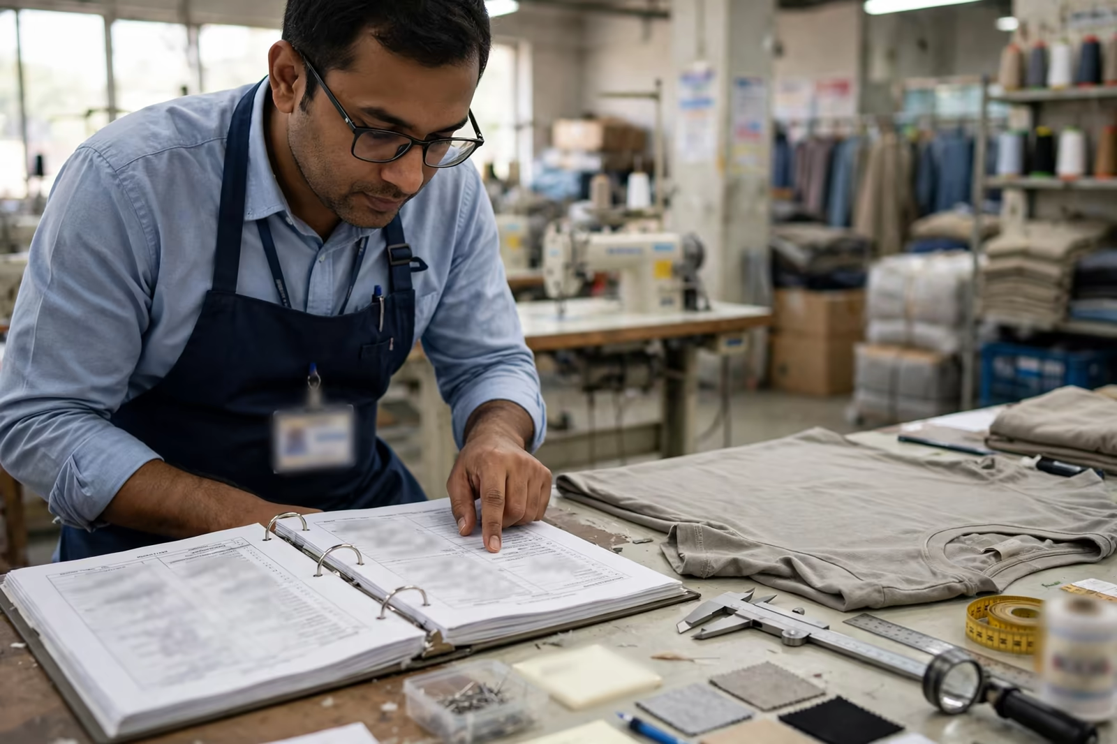 Quality records being traced at an inspection desk