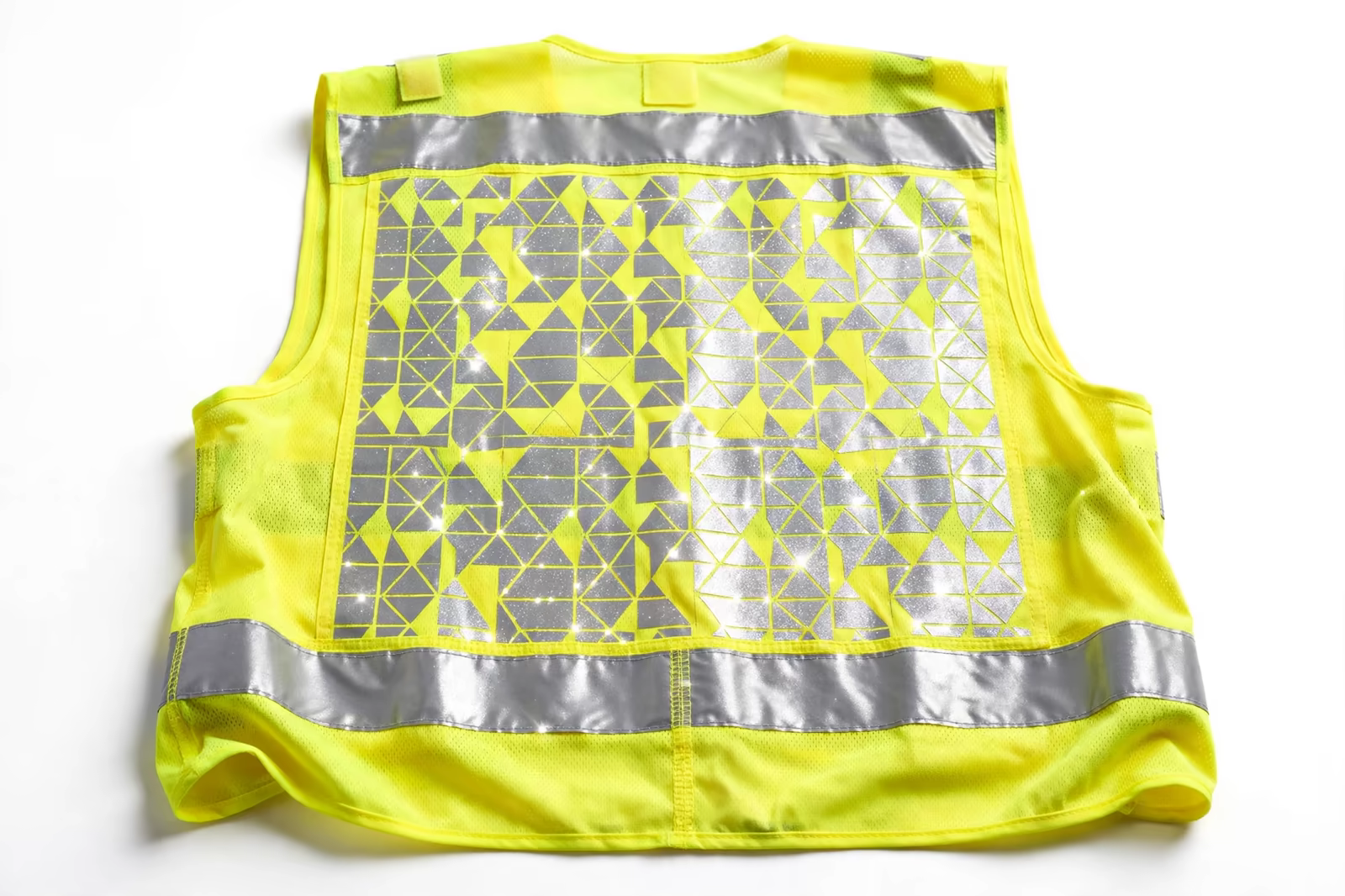 Reflective print high visibility vest from a manufacturer in Bangladesh