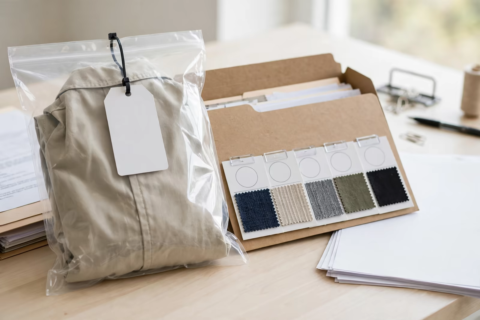 Sealed approved sample with swatch file in Bangladesh