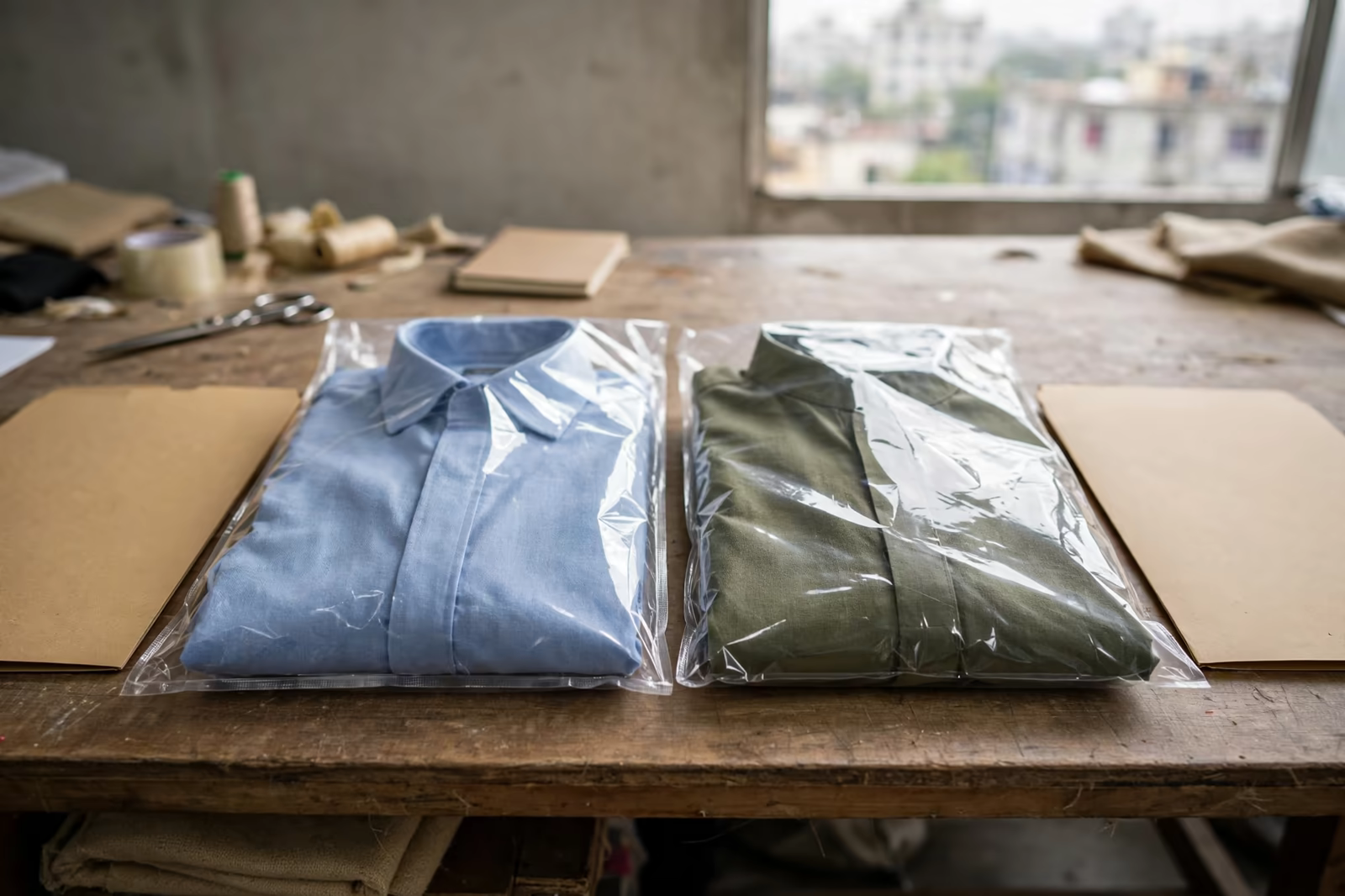 Sealed approved sample sets from two factories