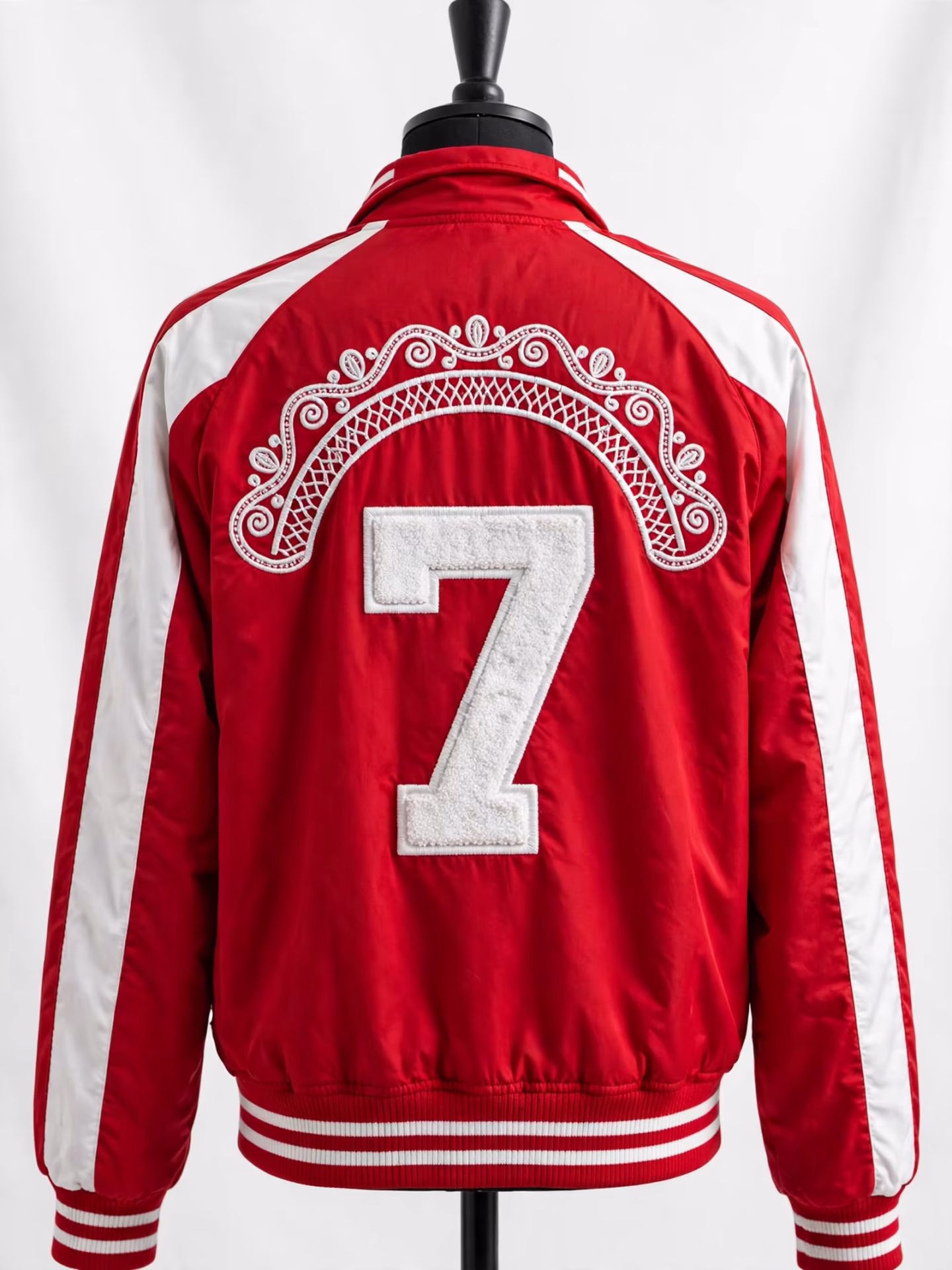 Track jacket back with embroidered number in Bangladesh