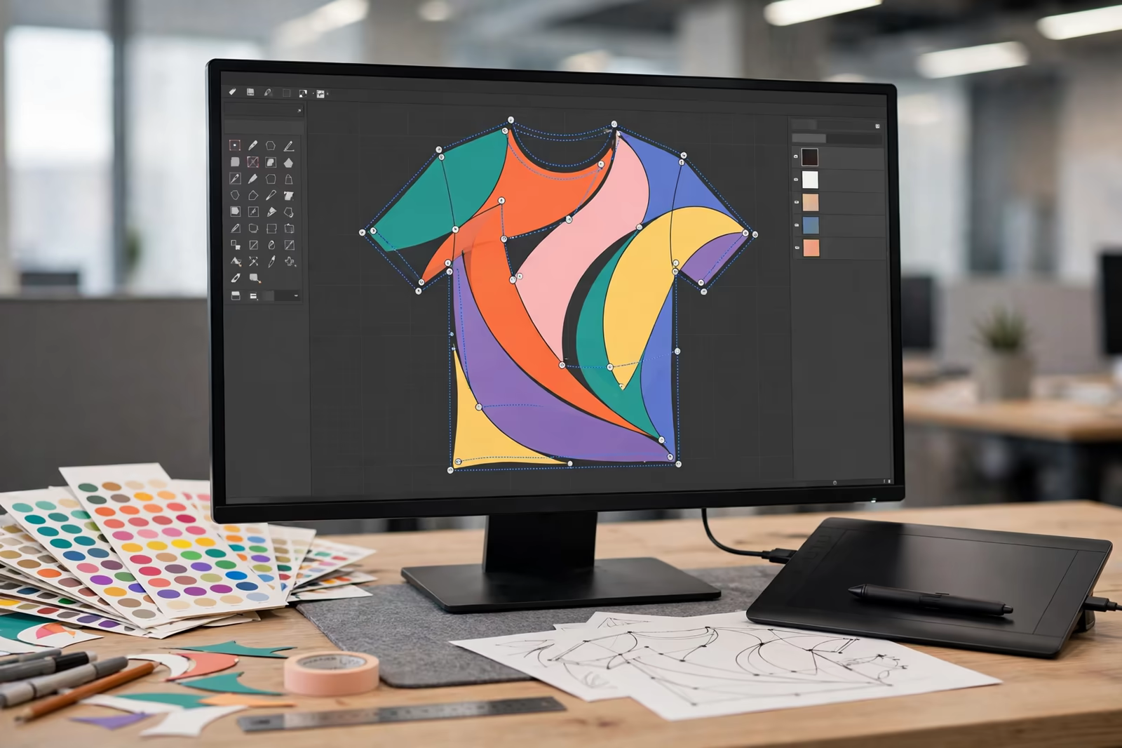 Vector artwork file prepared for screen printing in Bangladesh