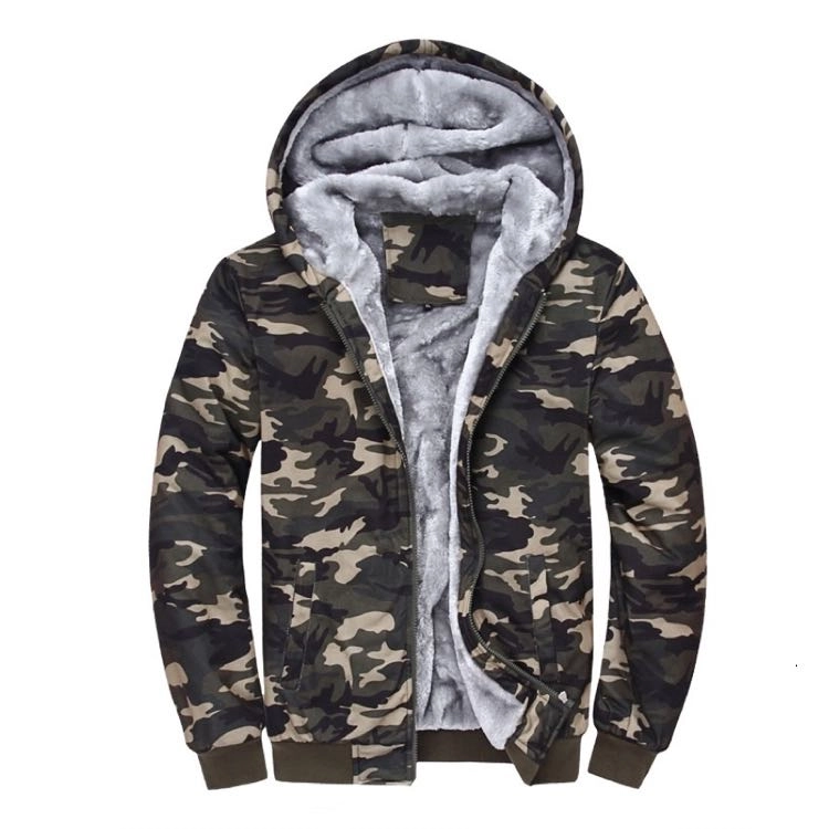 Private Labbel Camouflage Fleece Hoodie Casual Zip Up Manufacturer and wholesale Supplier
